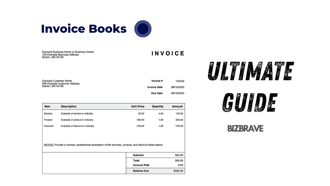 Invoice Book, invoice books